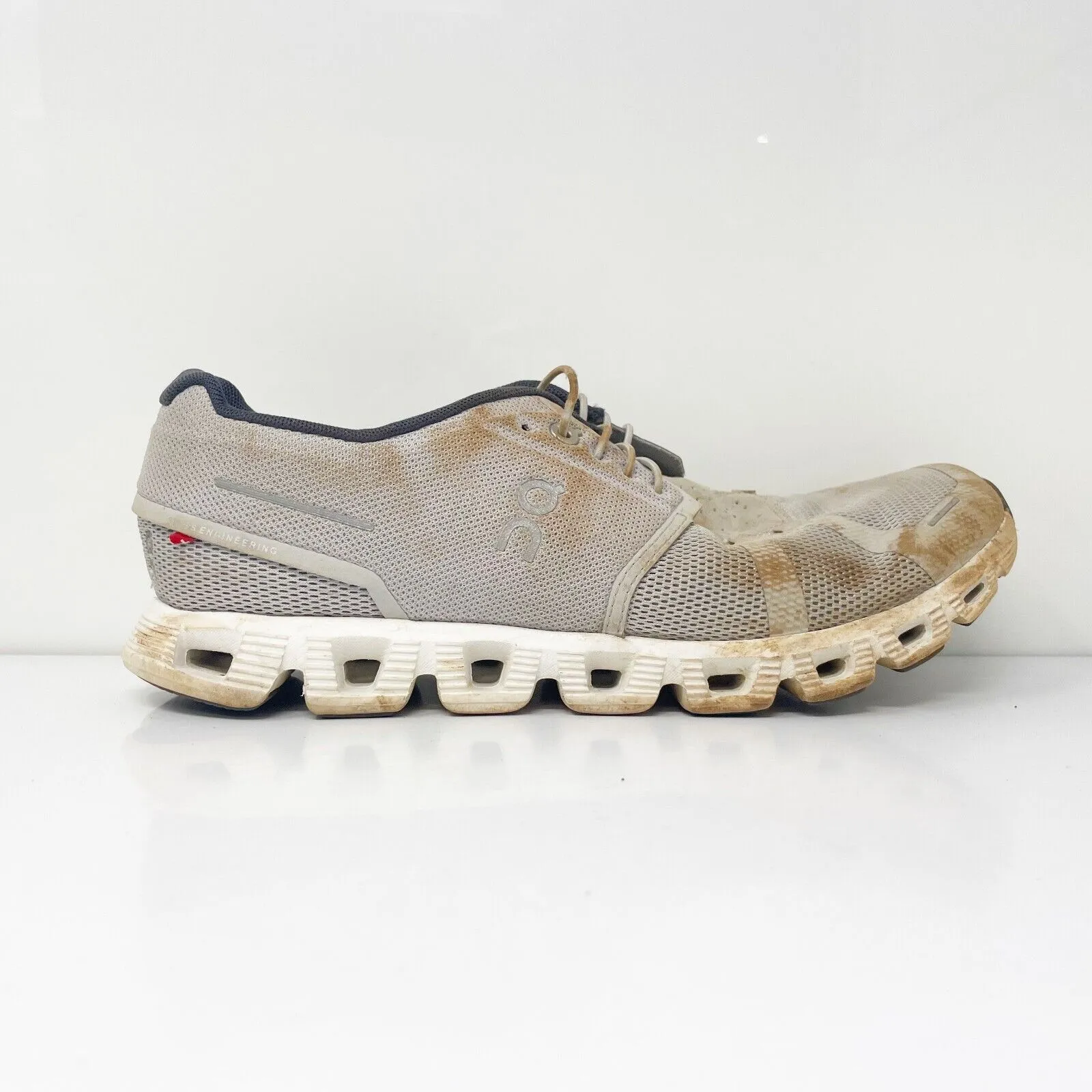 On Mens Cloud 5 Gray Running Shoes Sneakers Size 9