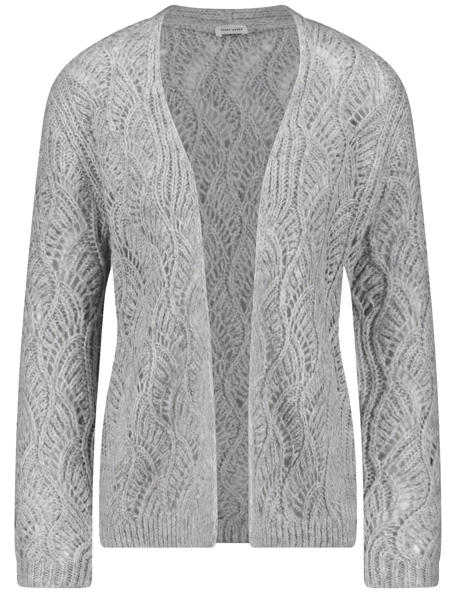 Open cardigan in an openwork knit