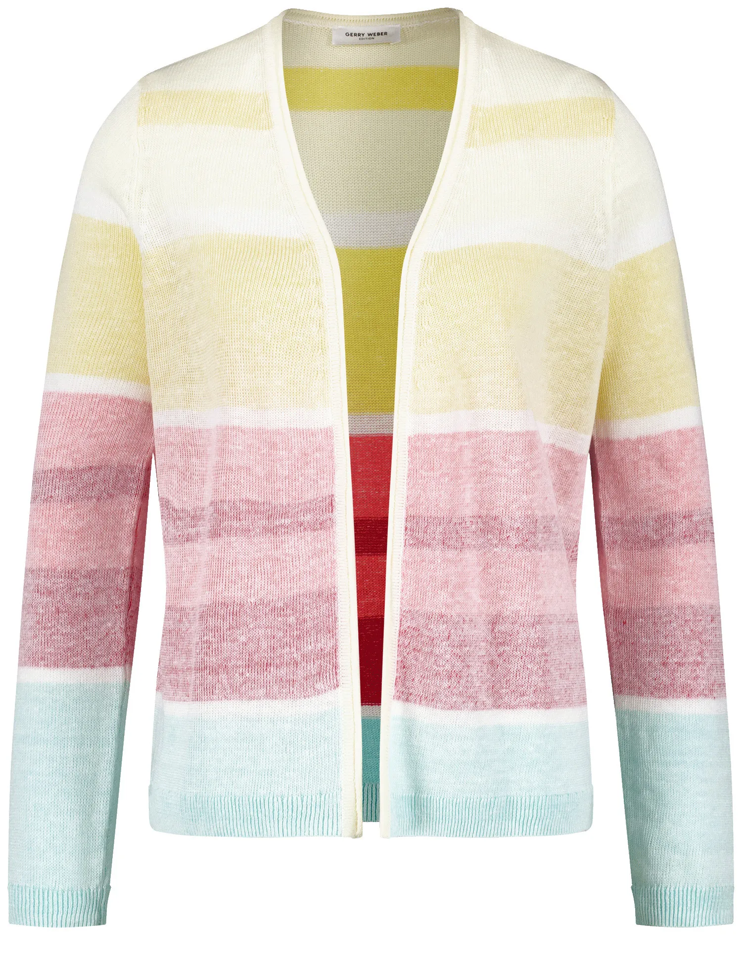 Open cardigan with colour blocking