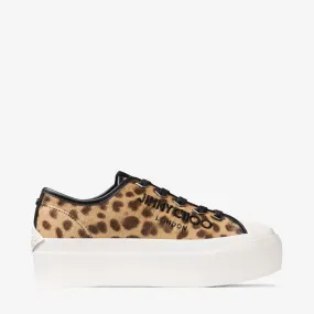 Palma Maxi/F Natural Leopard Print Pony Platform Trainers