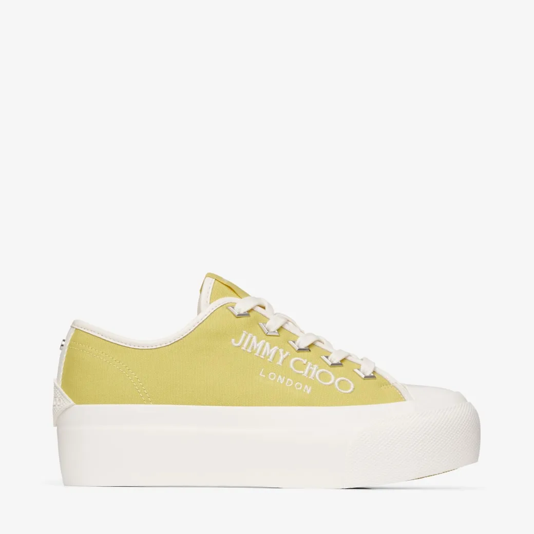 Palma Maxi/f Yellow Canvas Platform Trainers