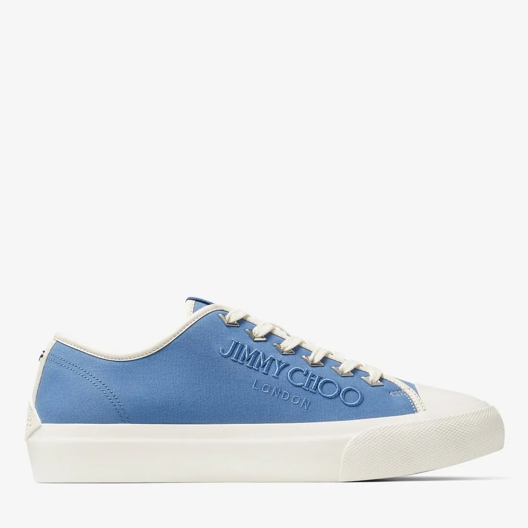 Palma/m Denim and Latte Canvas Low-Top Trainers with Embroidered Logo