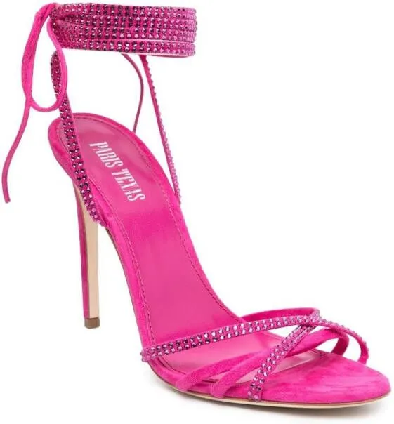 Paris Texas Holly Nicole 105mm lace up sandals Pink