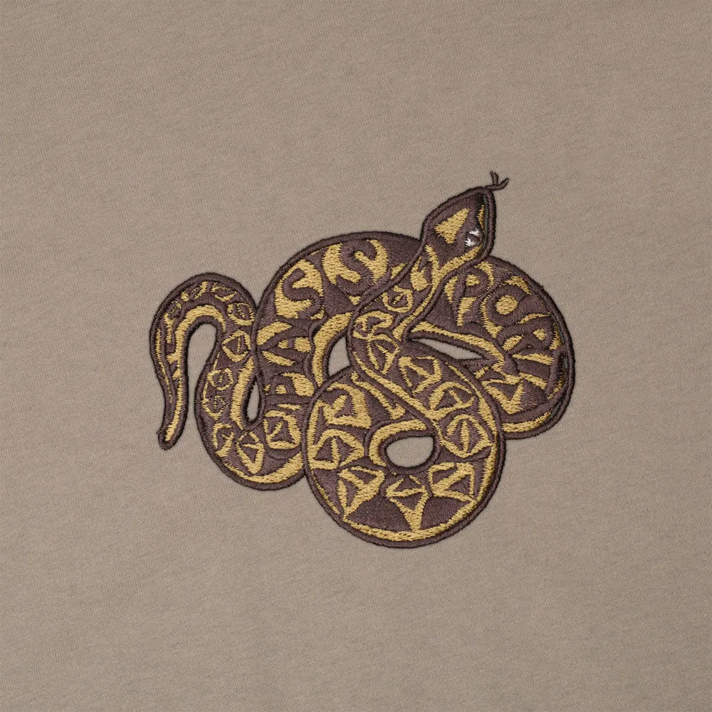 Pass Port Skateboards - Coiled Embroidered T-Shirt - Khaki