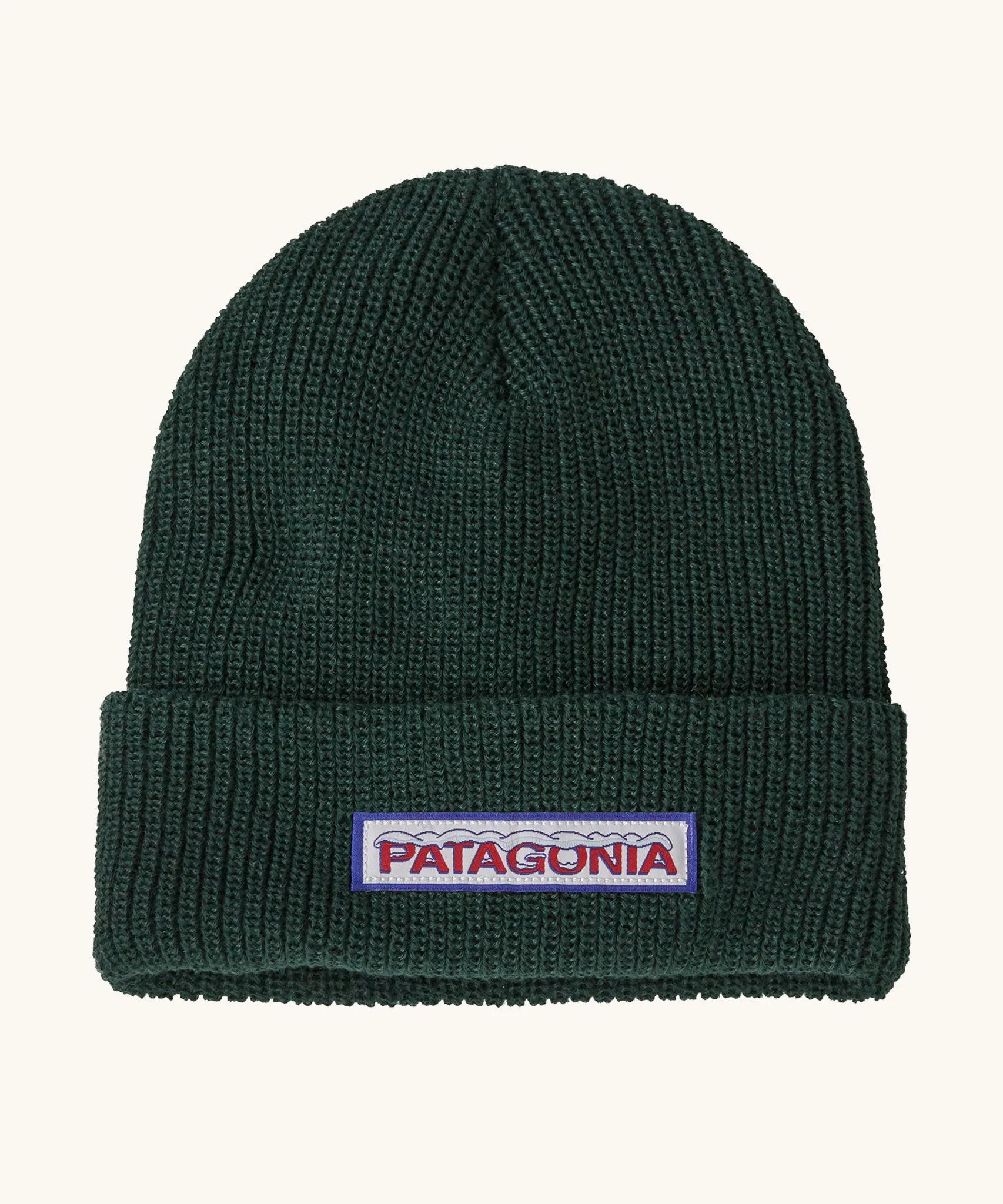 Patagonia Kids Logo Beanie Hat Conifer Green