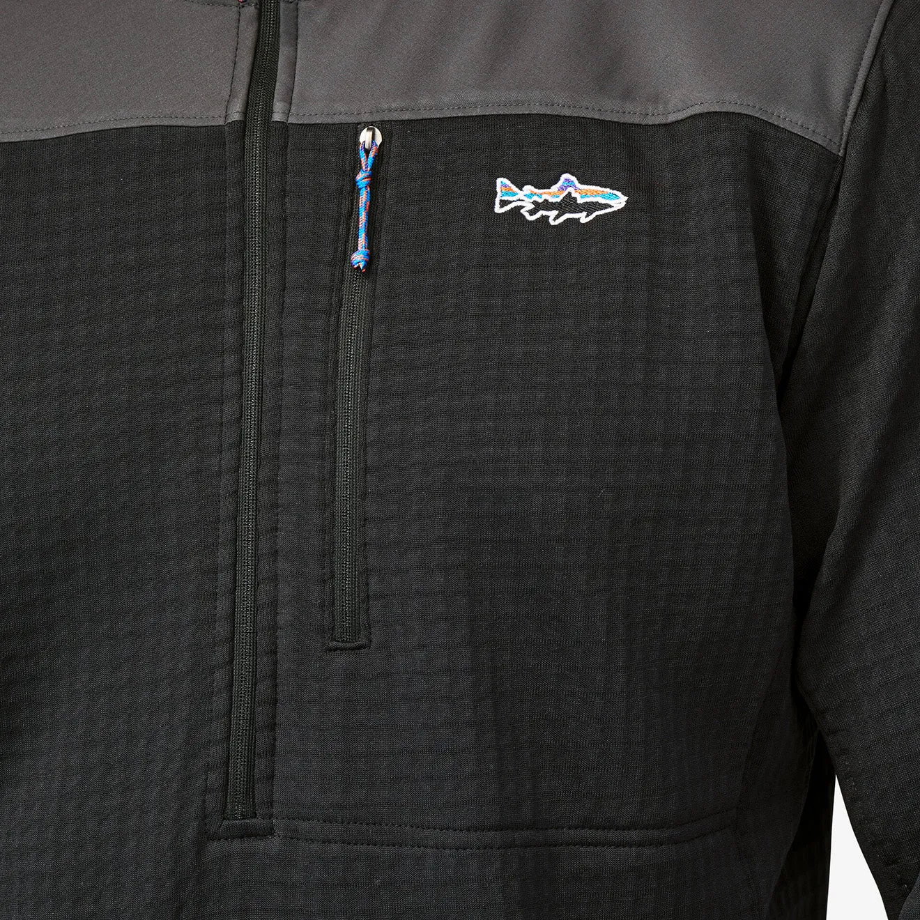 Patagonia Long-Sleeved R1 Fitz Roy 1/4-Zip Black