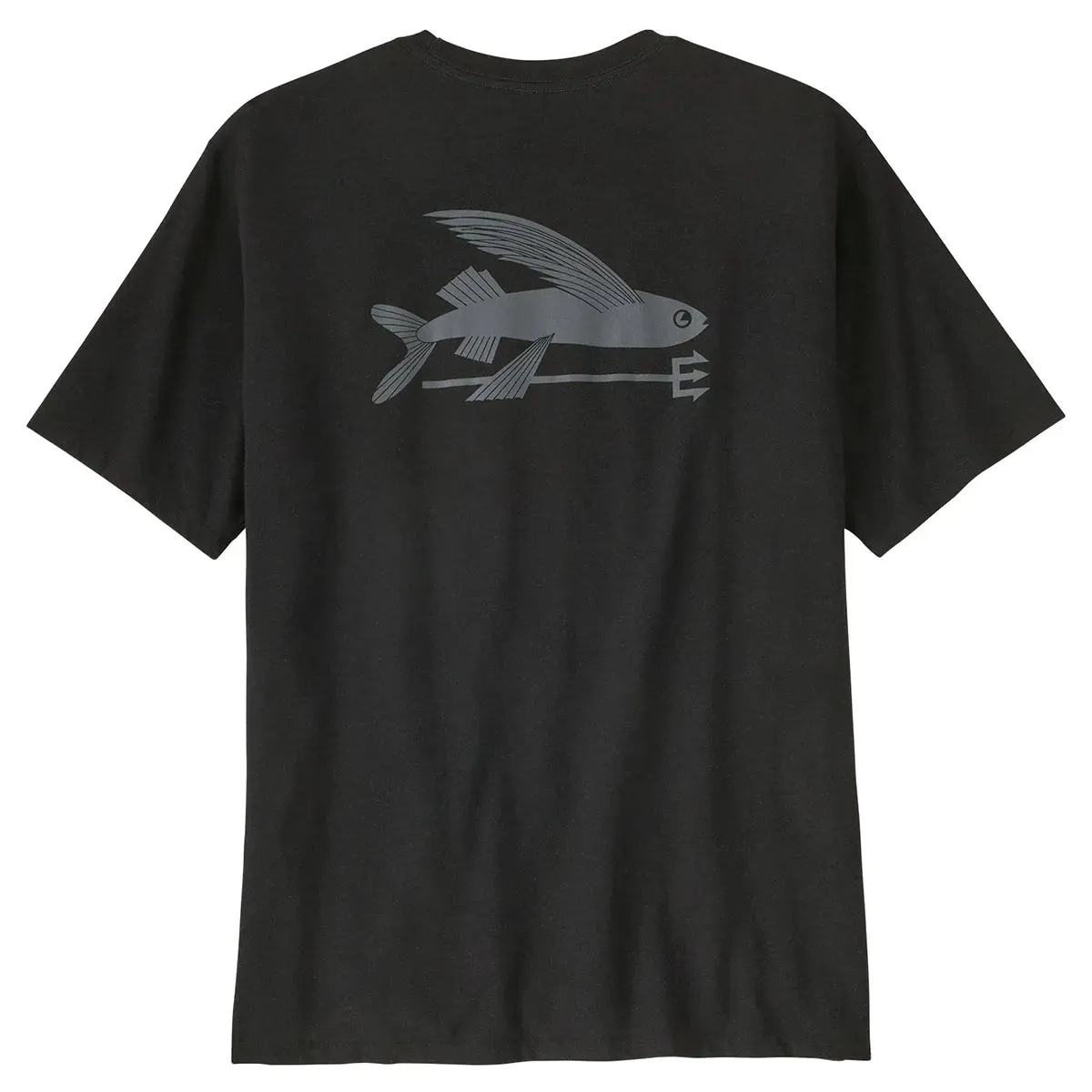 Patagonia Men's Flying Fish Organic Cotton T-Shirt - Ink Black