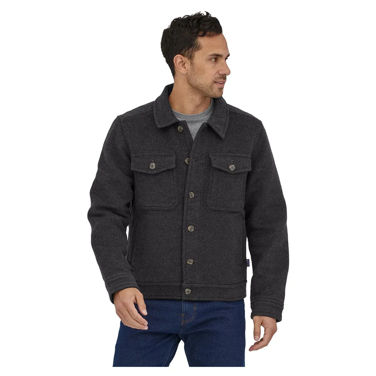 Patagonia Men's Melton Wool Trucker Jacket - Ink Black