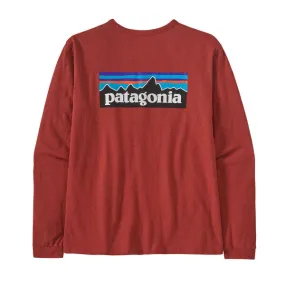 Patagonia WOMEN'S L/S P-6 Logo Responsibili-Tee - Burl Red