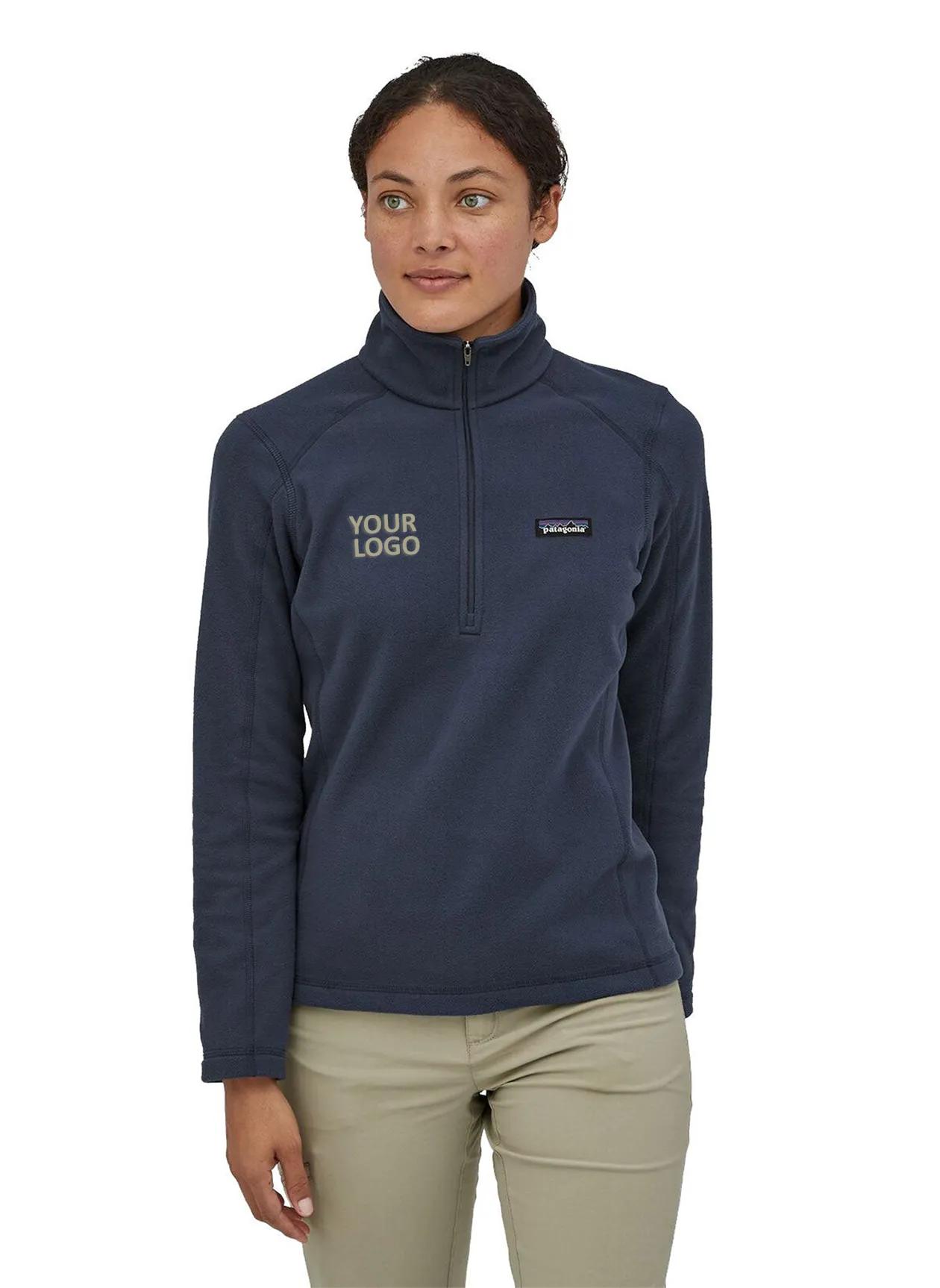 Patagonia Womens Micro D Custom Quarter Zips, New Navy
