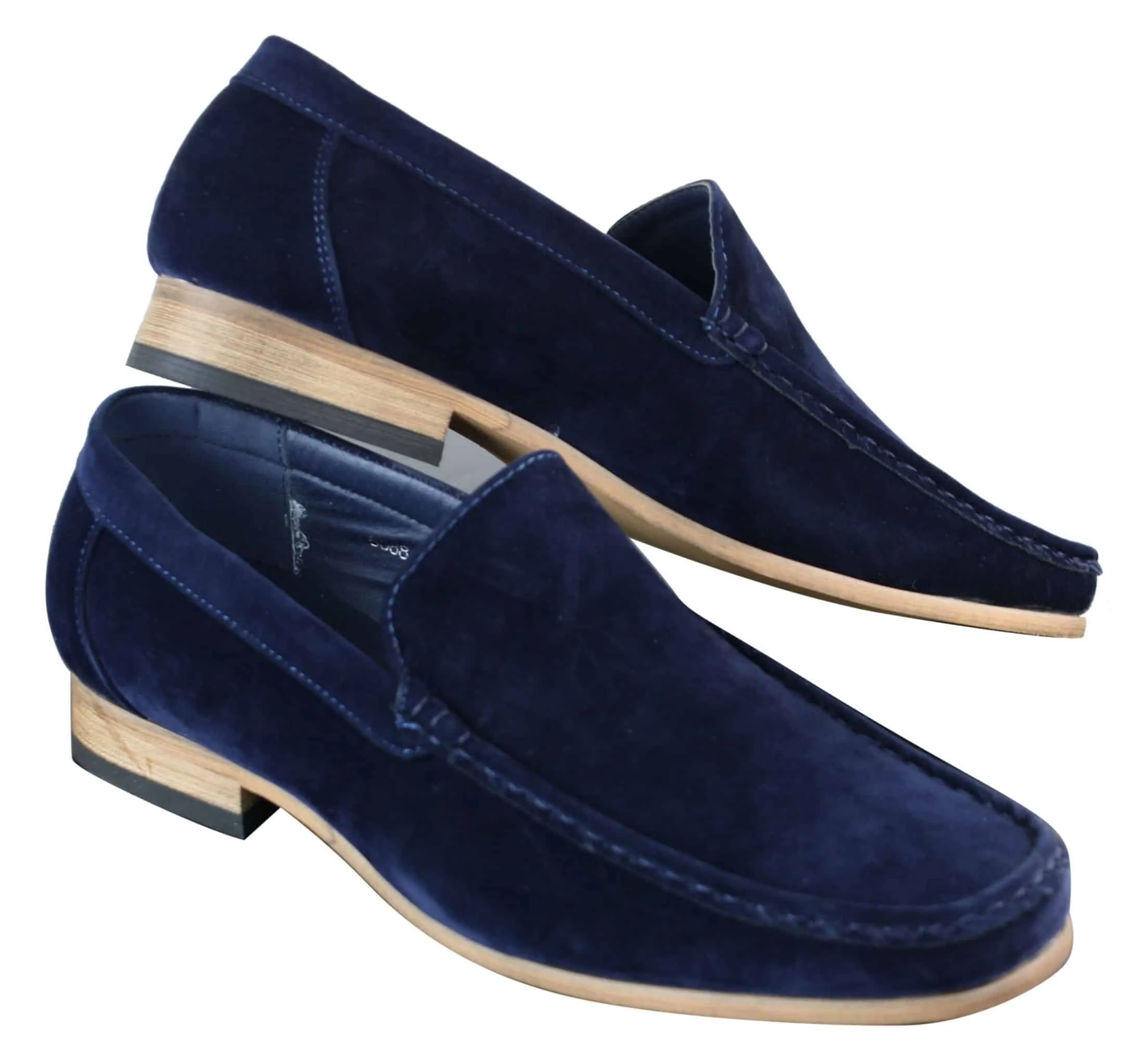 Patron 5588 Mens Smart Casual Slip On Square Suede Shoes Italian