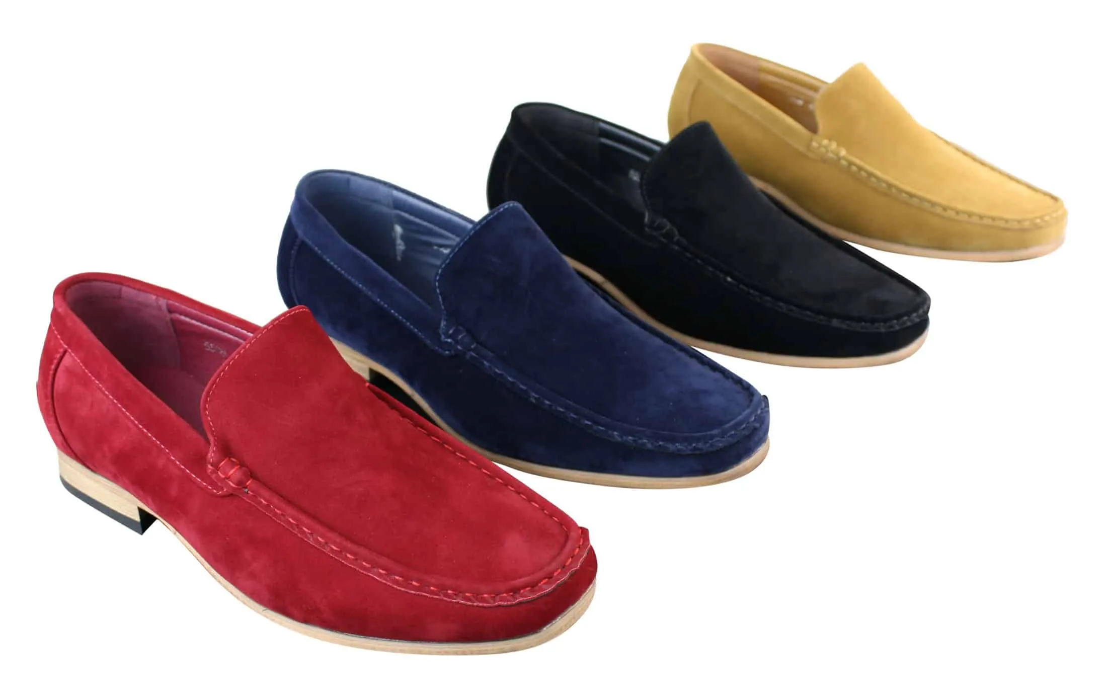 Patron 5588 Mens Smart Casual Slip On Square Suede Shoes Italian