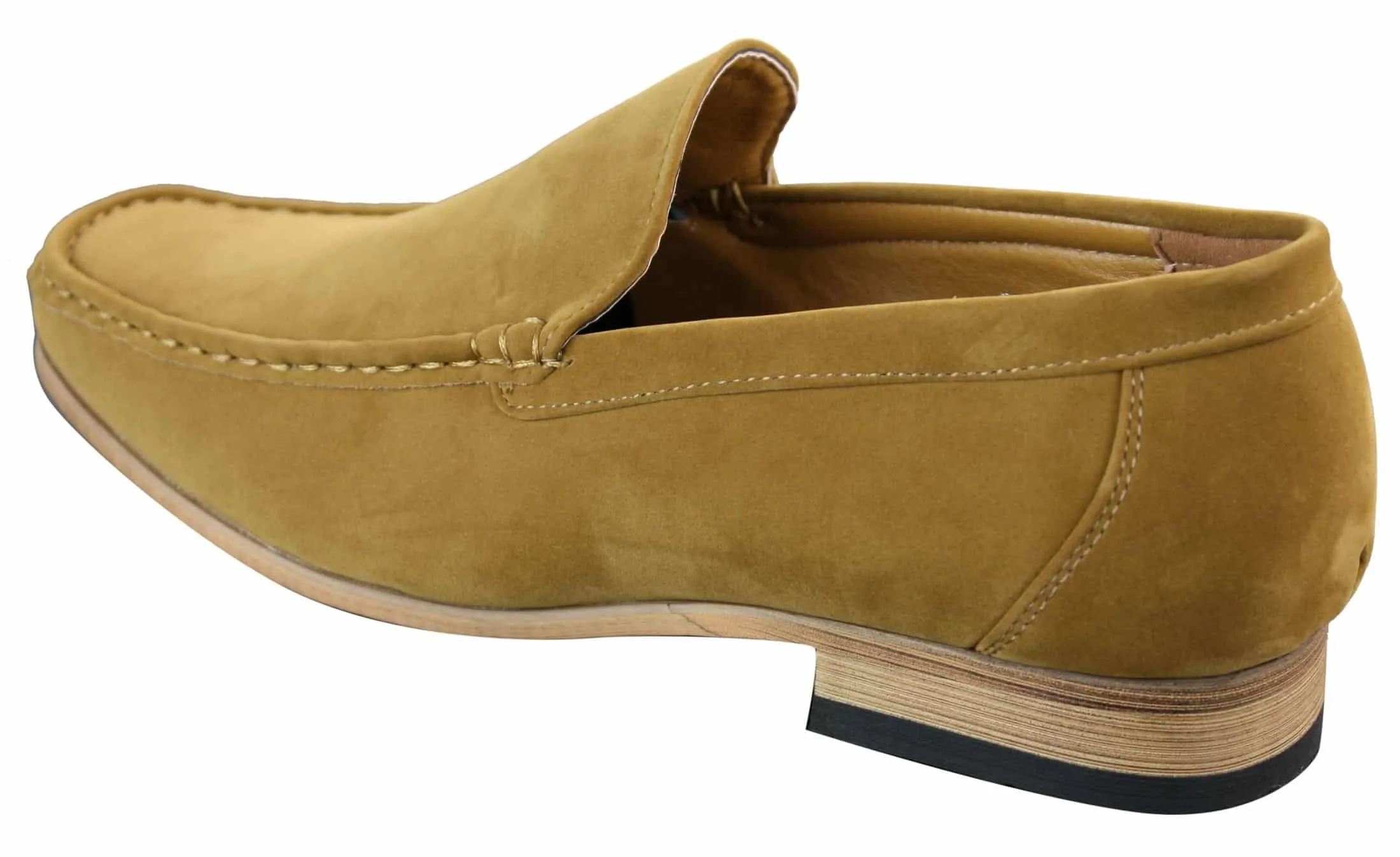 Patron 5588 Mens Smart Casual Slip On Square Suede Shoes Italian