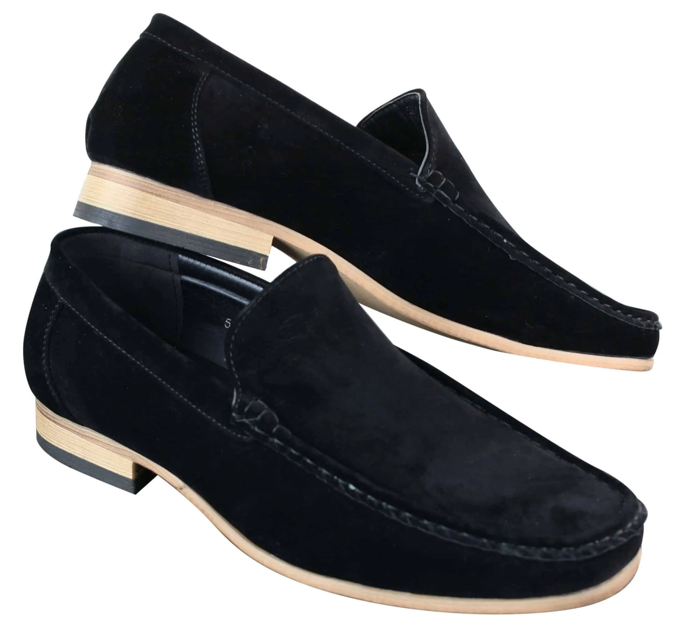 Patron 5588 Mens Smart Casual Slip On Square Suede Shoes Italian