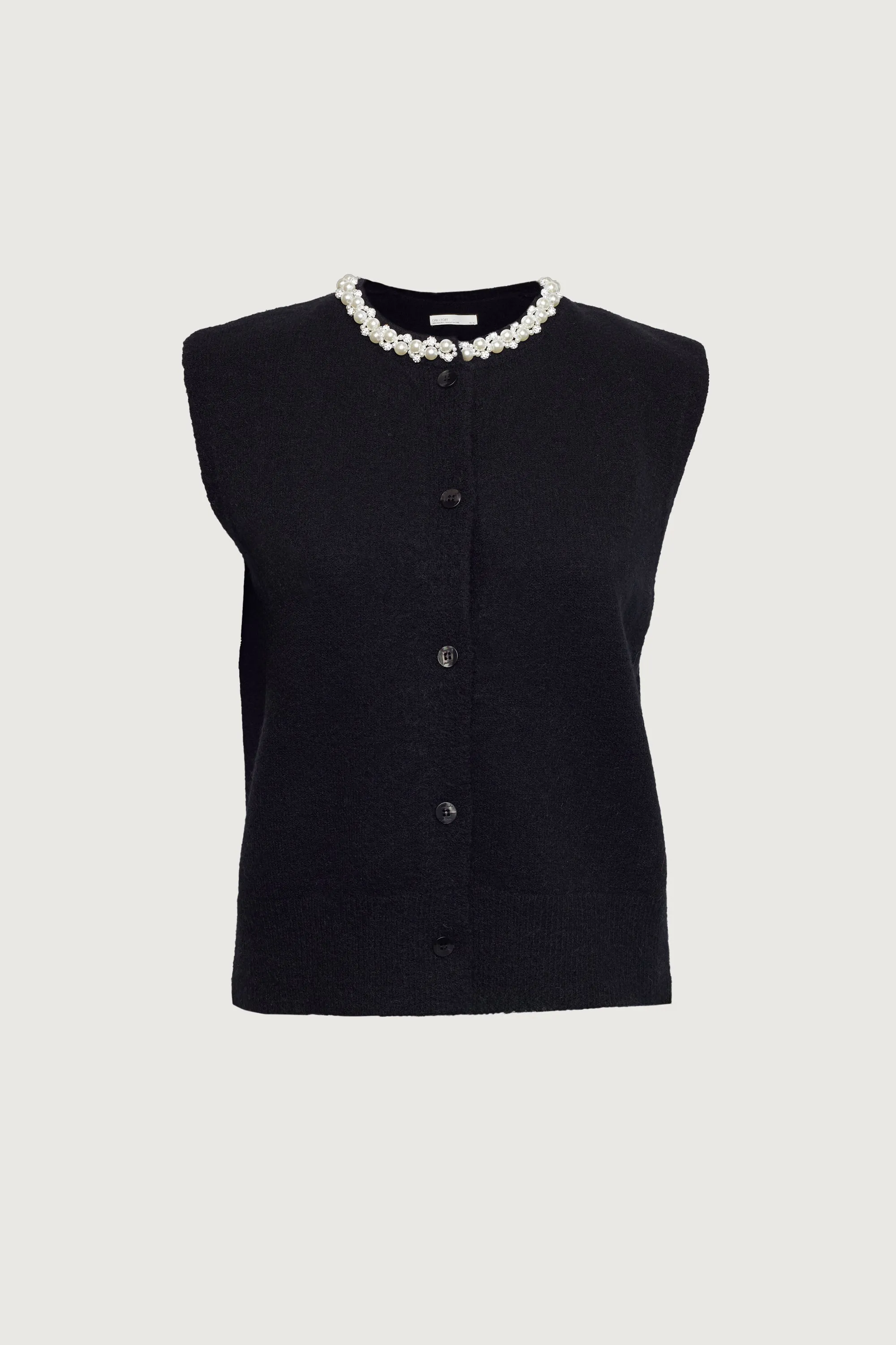 PEARL COLLAR VEST