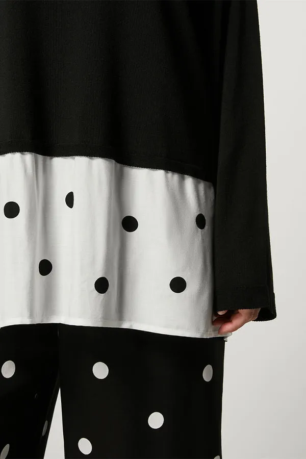 Persona (by Marina Rinaldi) FIORINA POLKA DOT VISCOSE SWEATER