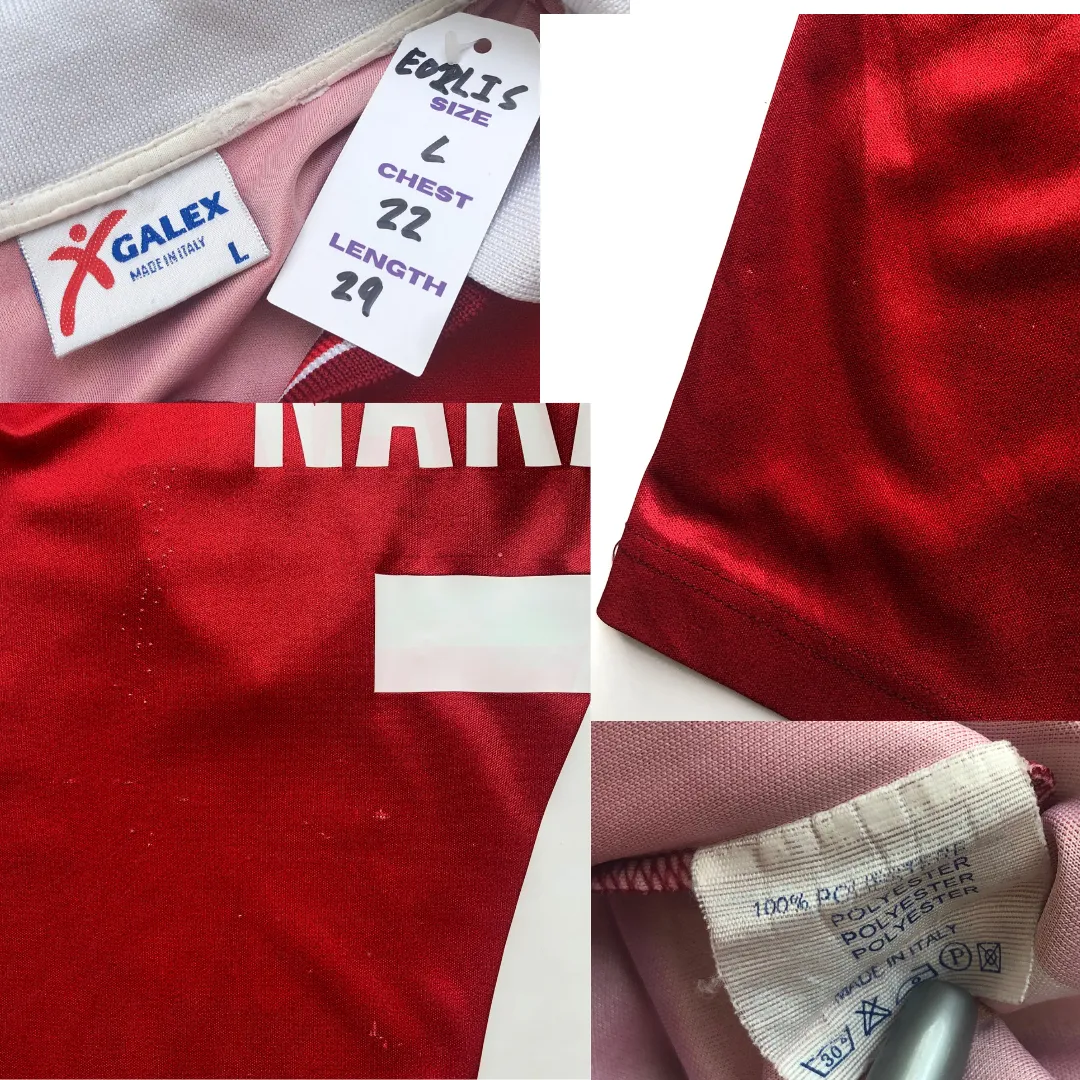 Perugia Nakata 7 1998/1999 Original Galex Home Football Shirt Large