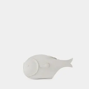 Pesce Clutch - Staud - Leather - White
