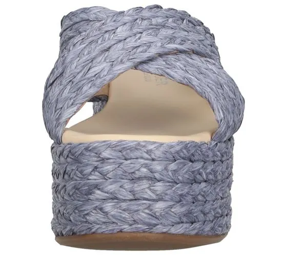 PETER KAISER Mules plateforme pour femmes avec chaussures d'été en raphia tressé 88187-159 violet