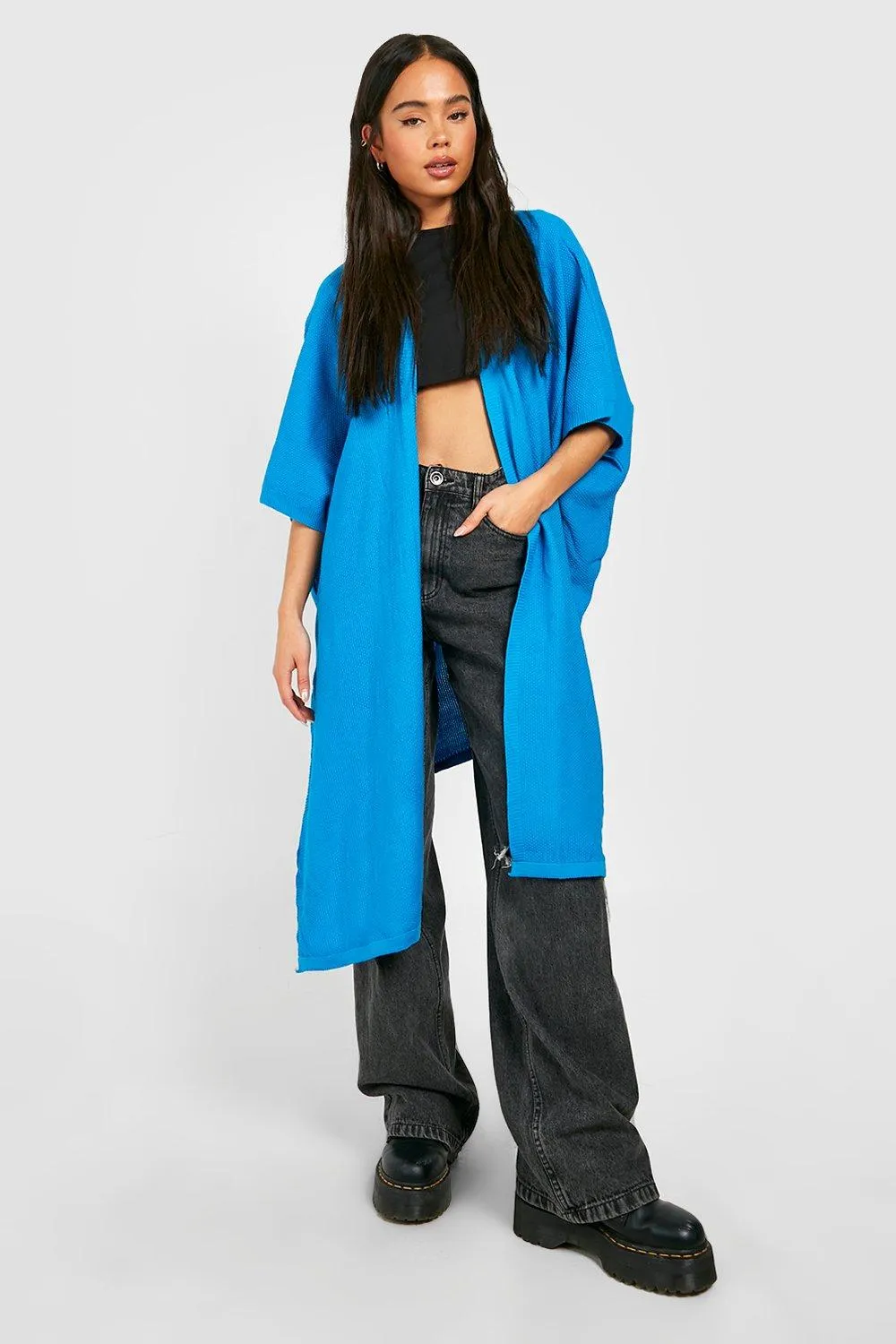 Petite Oversized Waterfall Cardigan