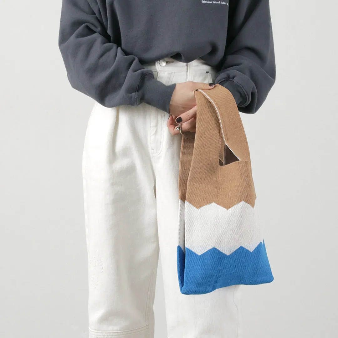 phaduA （パドゥア） ニット トートバッグ レディース / 鞄 柄 ストライプ Knit Tote Bag Ladies