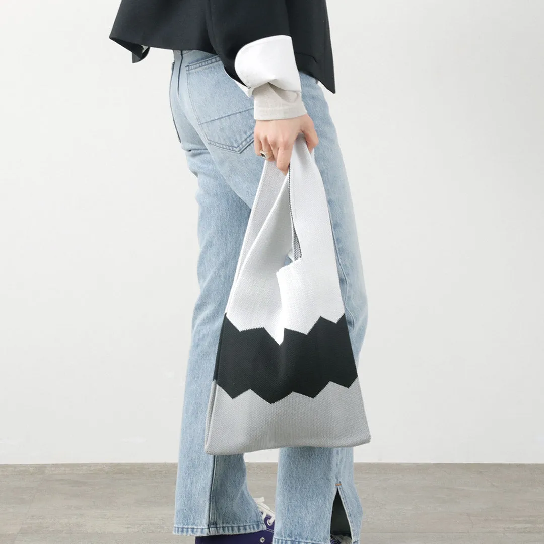 phaduA （パドゥア） ニット トートバッグ レディース / 鞄 柄 ストライプ Knit Tote Bag Ladies