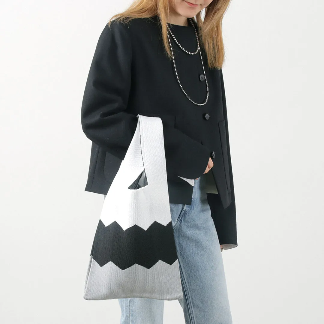 phaduA （パドゥア） ニット トートバッグ レディース / 鞄 柄 ストライプ Knit Tote Bag Ladies