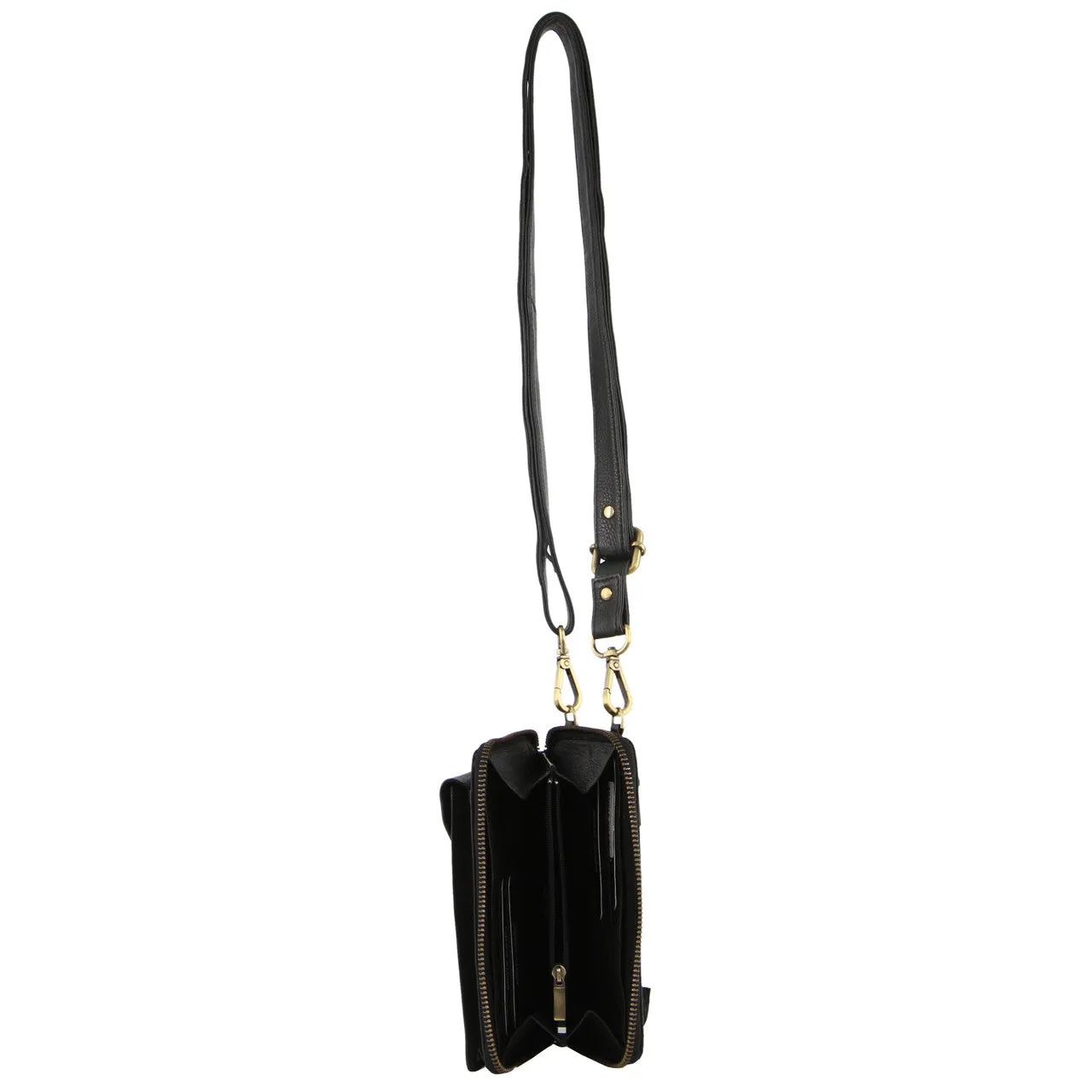 Pierre Cardin LeatherCross Body Organiser Bag/Wallet Clutch PC3525