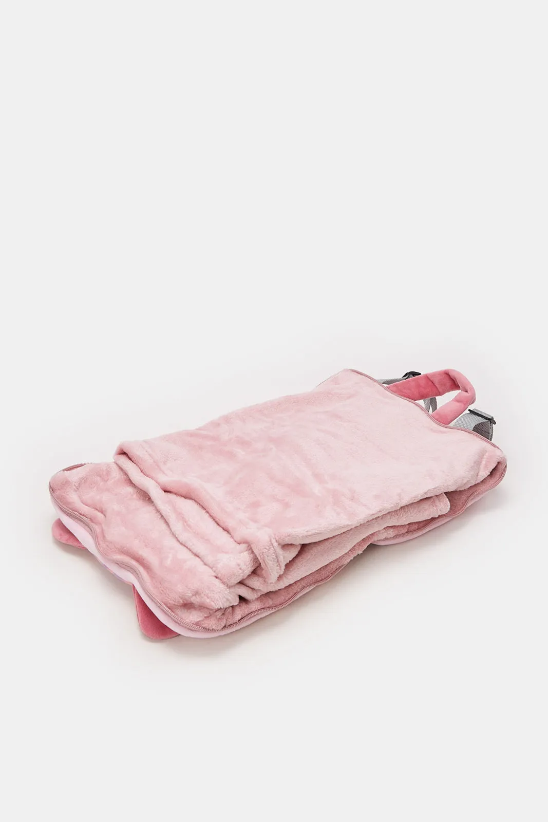 Pink Cat Backpack With Blanket