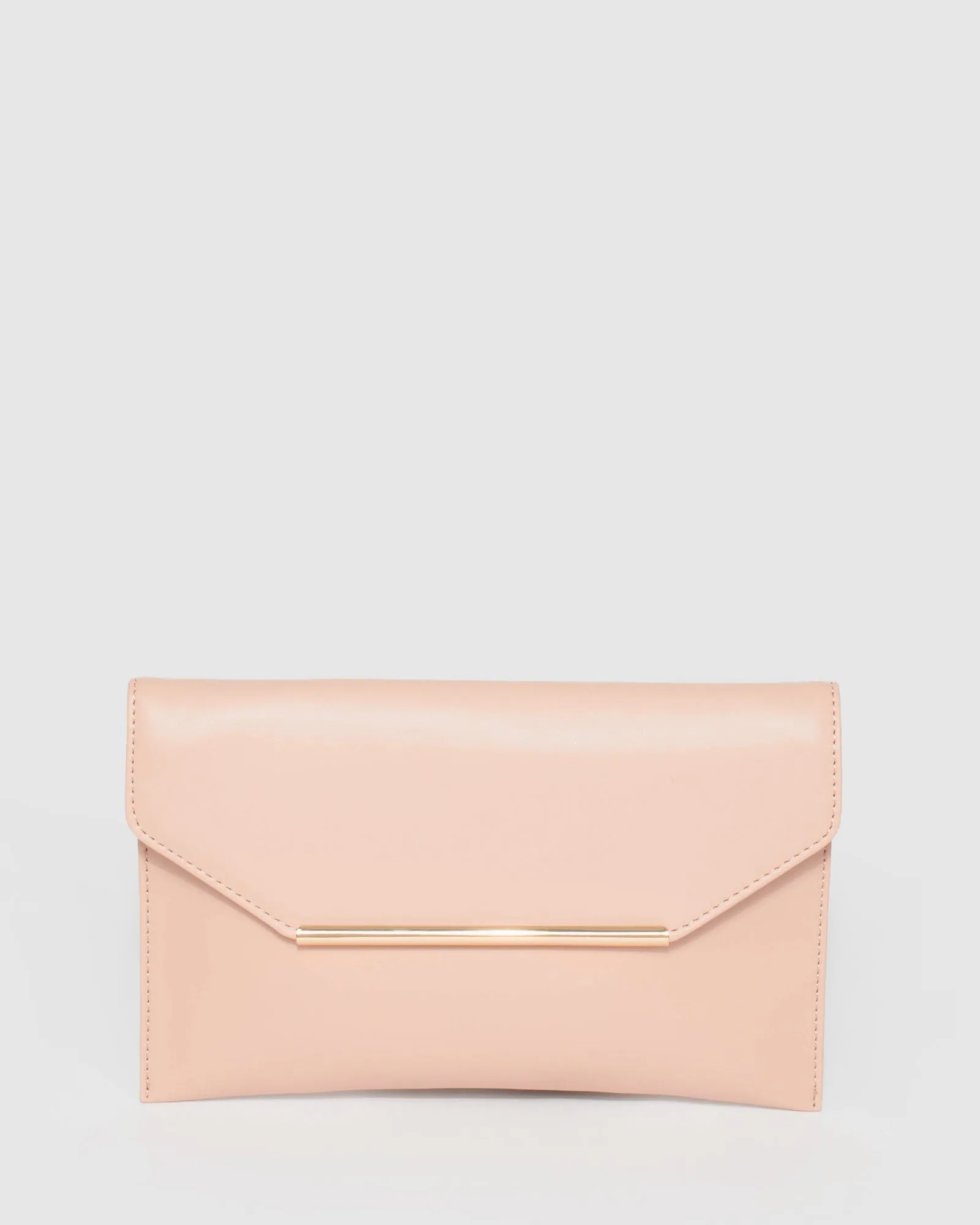 Pink Evie Envelope Clutch Bag