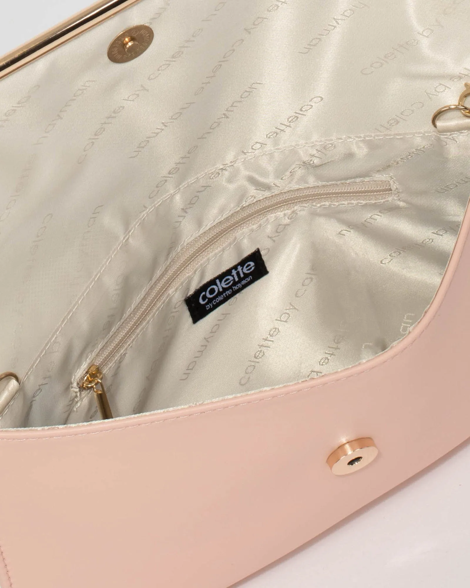 Pink Evie Envelope Clutch Bag