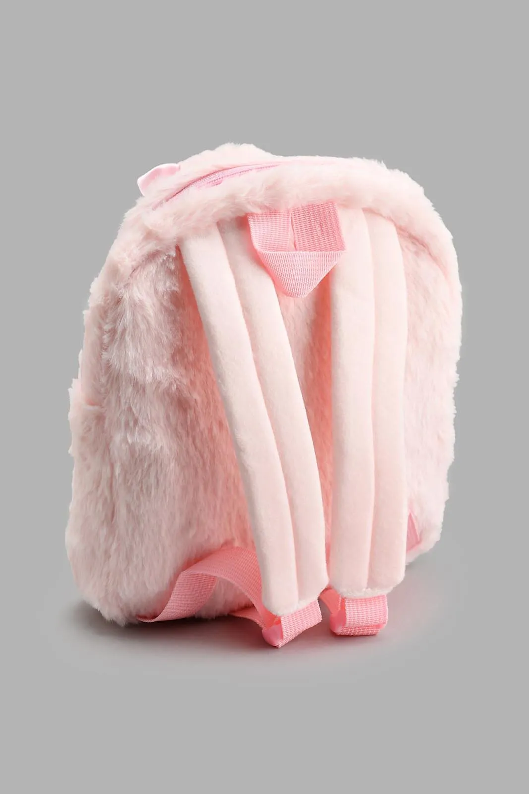 Pink Faux Fur Backpack For Girls