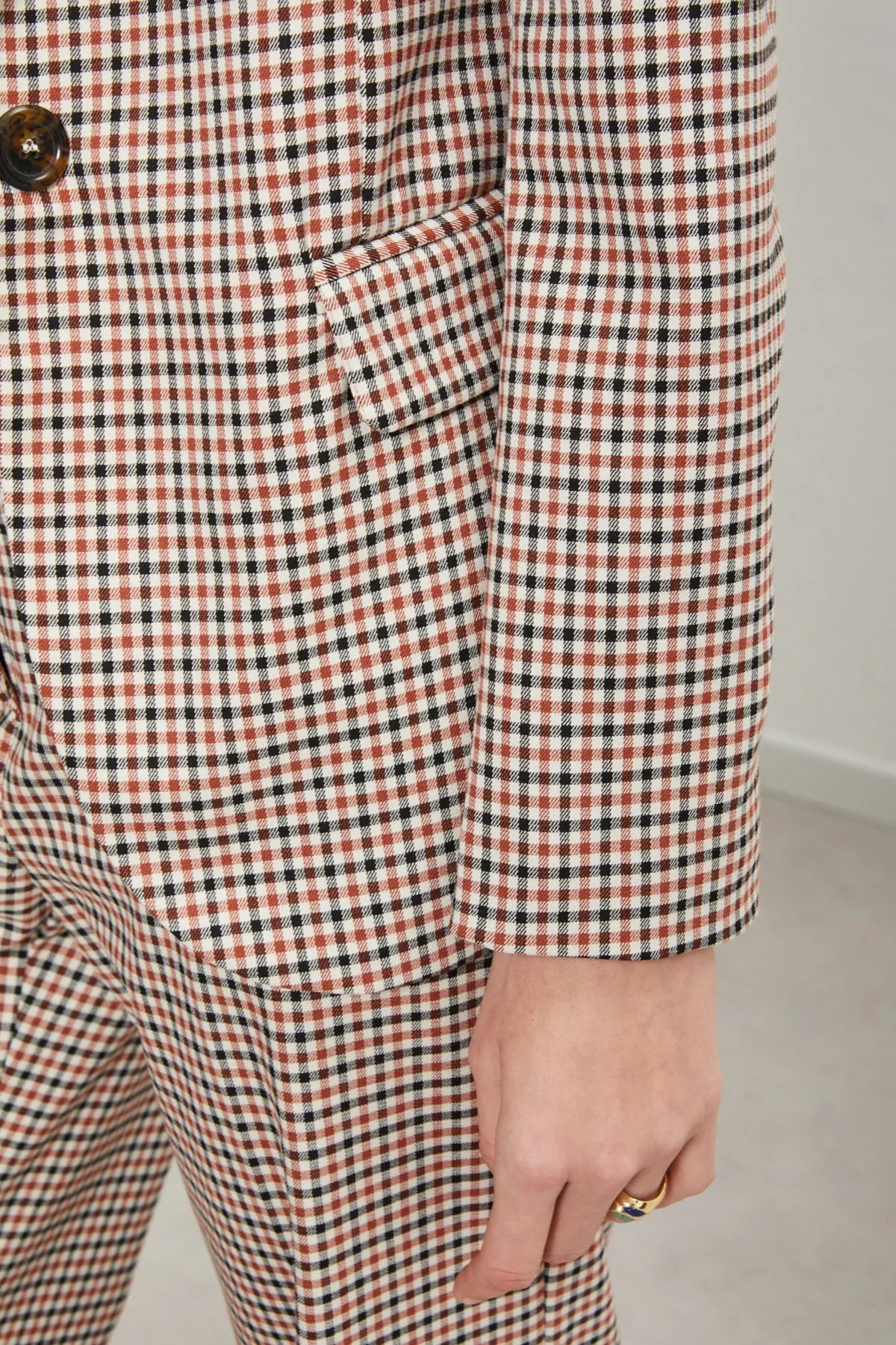 Printed check jacket