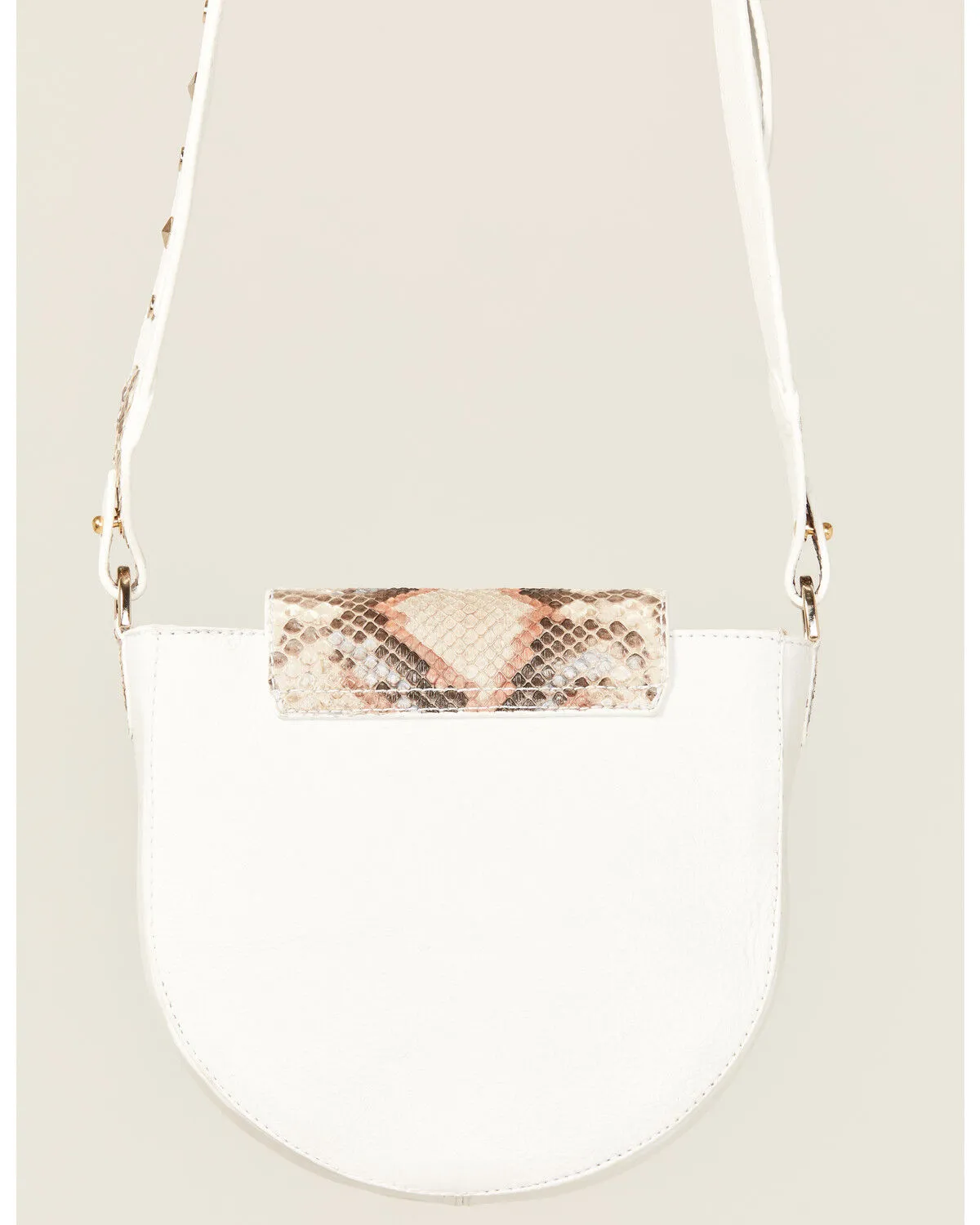 Product Name:  Cuadra Women's Exotic Python Studded Crossbody Bag