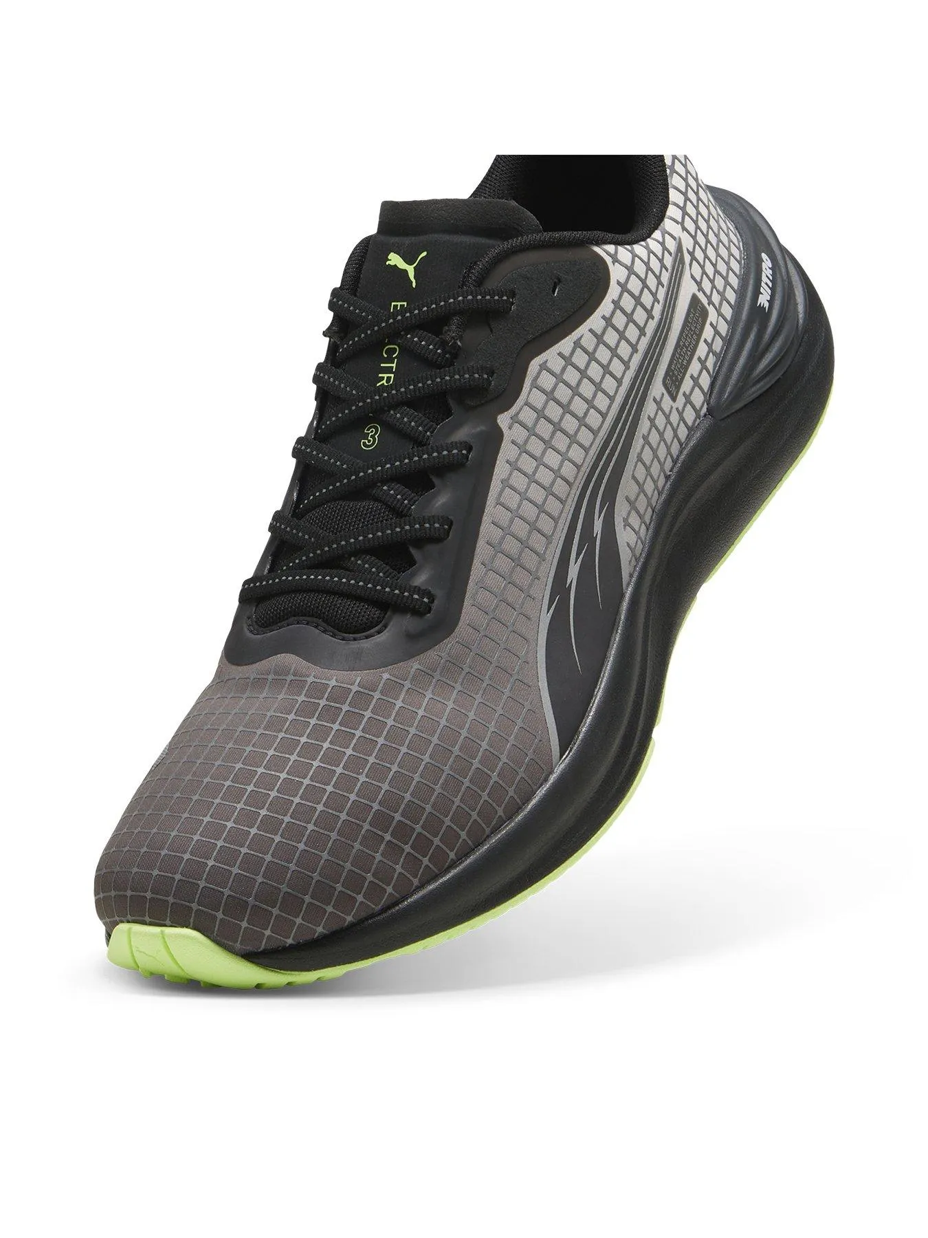 Puma Mens Running Electrify Nitro 3 WTR Trainers - Black/Multi