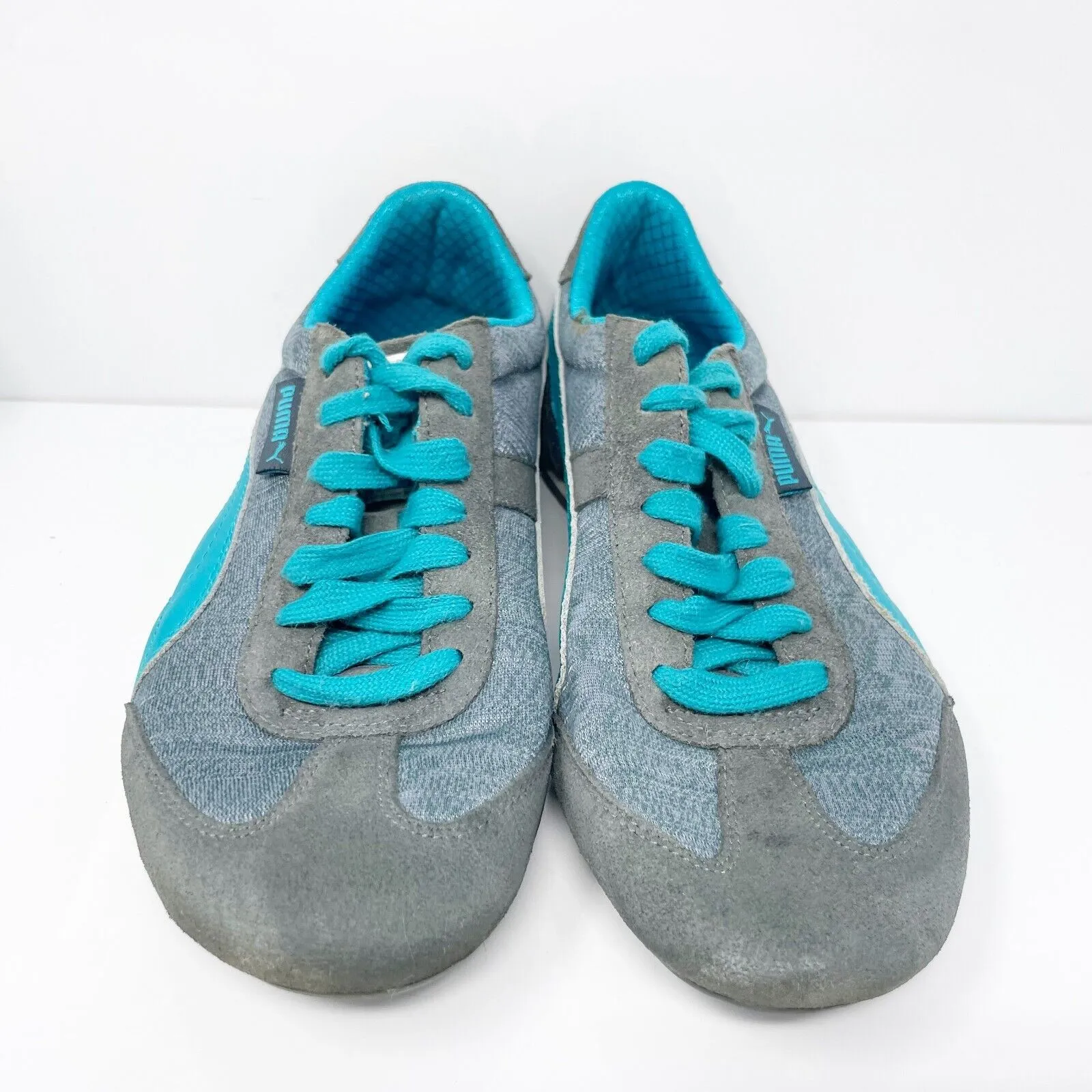 Puma Womens 76 Runner Zig Zag 359628 03 Gray Running Shoes Sneakers Size 9