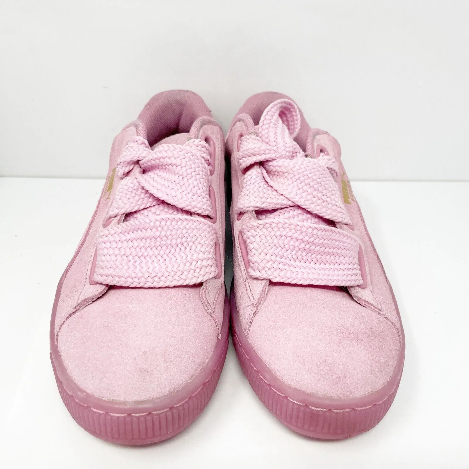 Puma Womens Suede Heart 363229 01 Pink Casual Shoes Sneakers Size 8