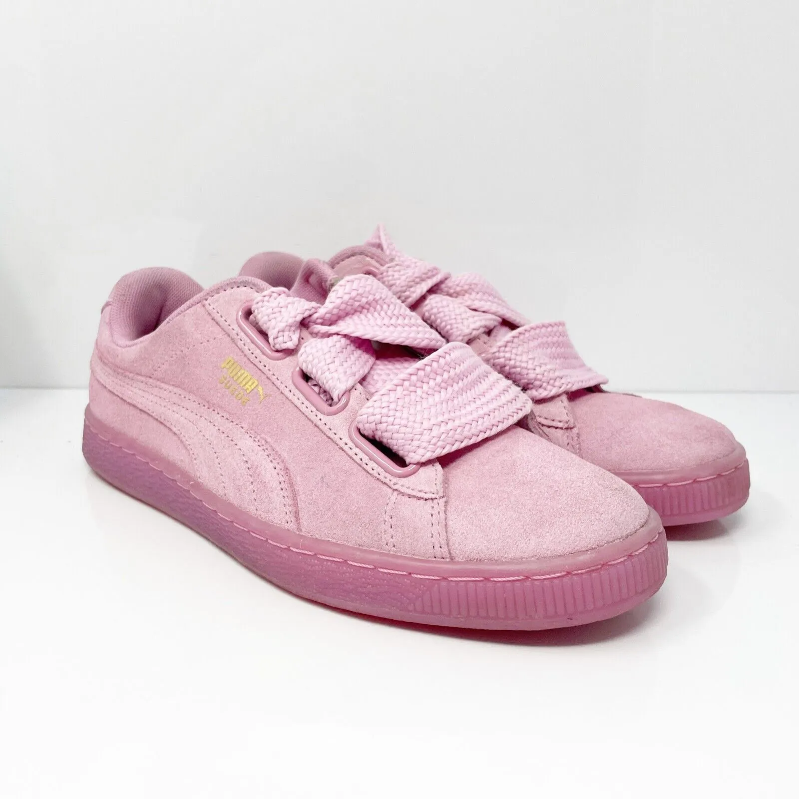 Puma Womens Suede Heart 363229 01 Pink Casual Shoes Sneakers Size 8