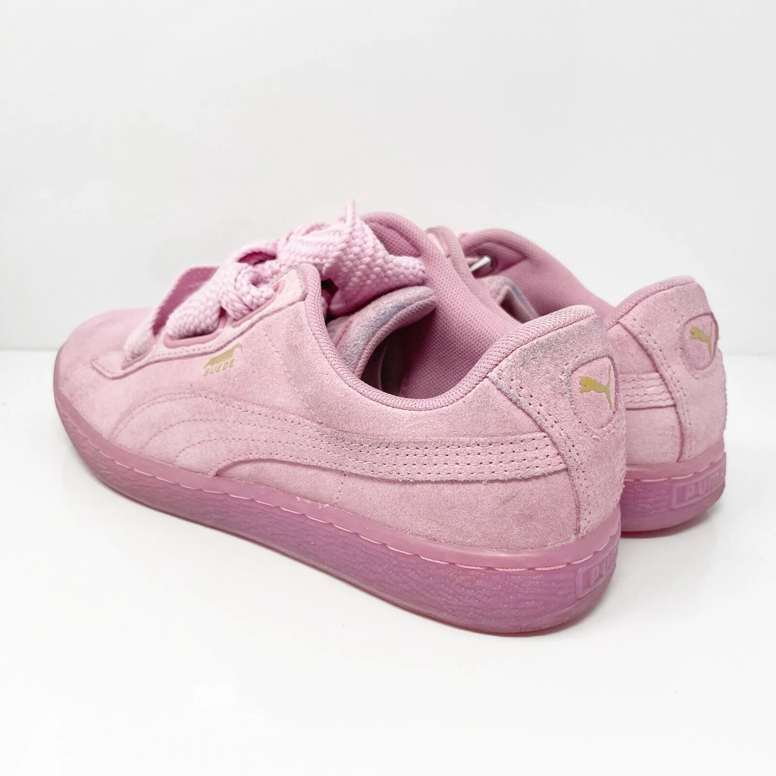 Puma Womens Suede Heart 363229 01 Pink Casual Shoes Sneakers Size 8