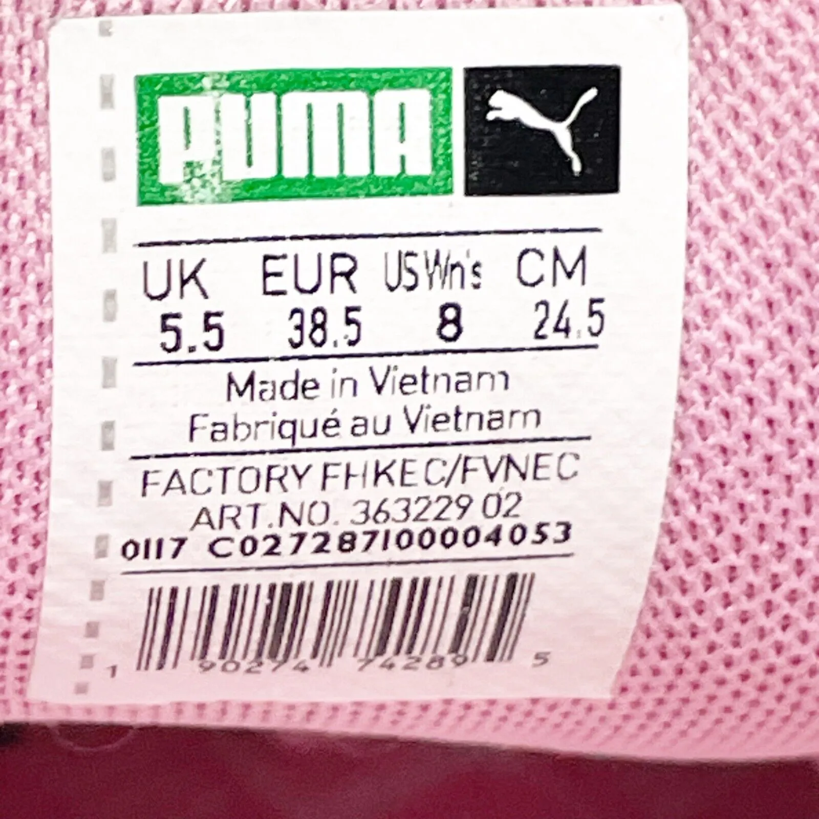 Puma Womens Suede Heart 363229 01 Pink Casual Shoes Sneakers Size 8