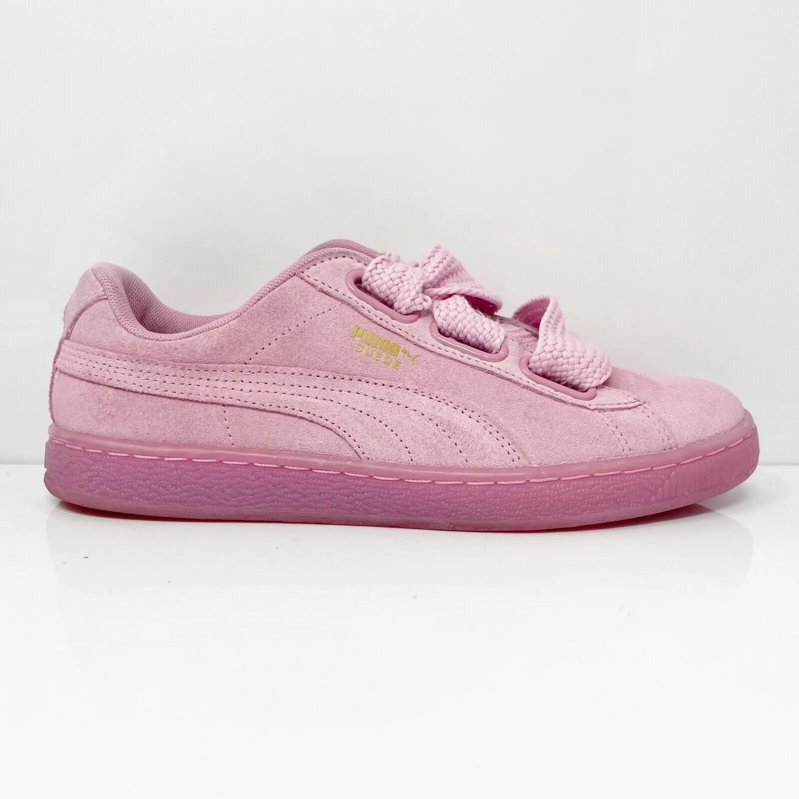 Puma Womens Suede Heart 363229 01 Pink Casual Shoes Sneakers Size 8