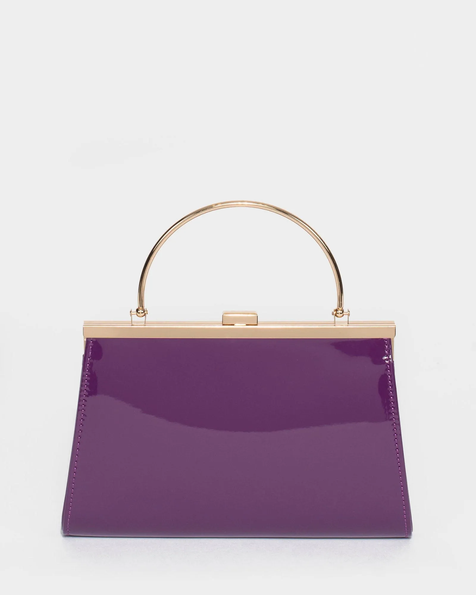 Purple Renske Frame Clutch Bag