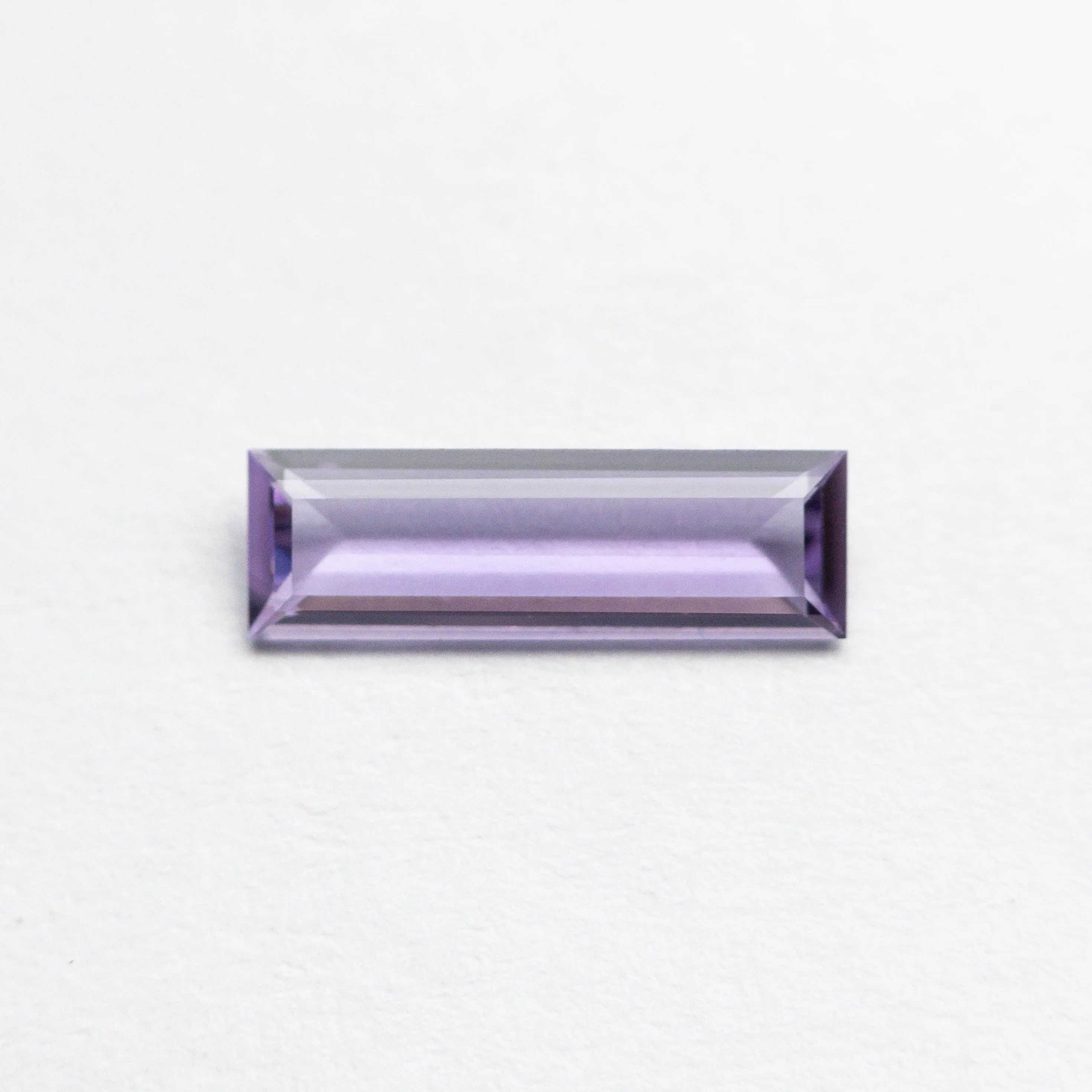 Purple Step Cut Sapphire - 0.43ct Rectangle Baguette