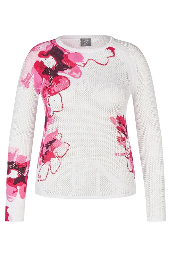 Rabe & LecomteMAGENTA FLORAL PRINT SWEATER