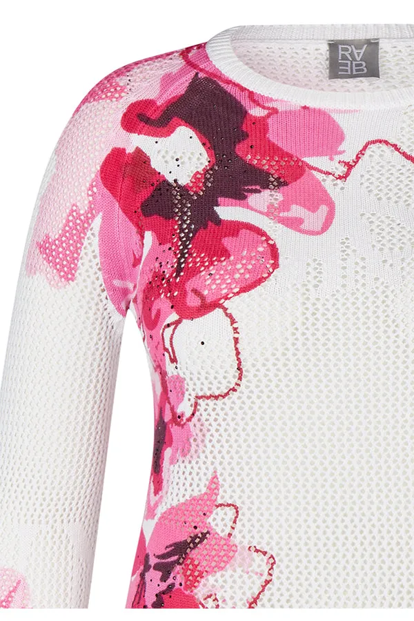 Rabe & LecomteMAGENTA FLORAL PRINT SWEATER