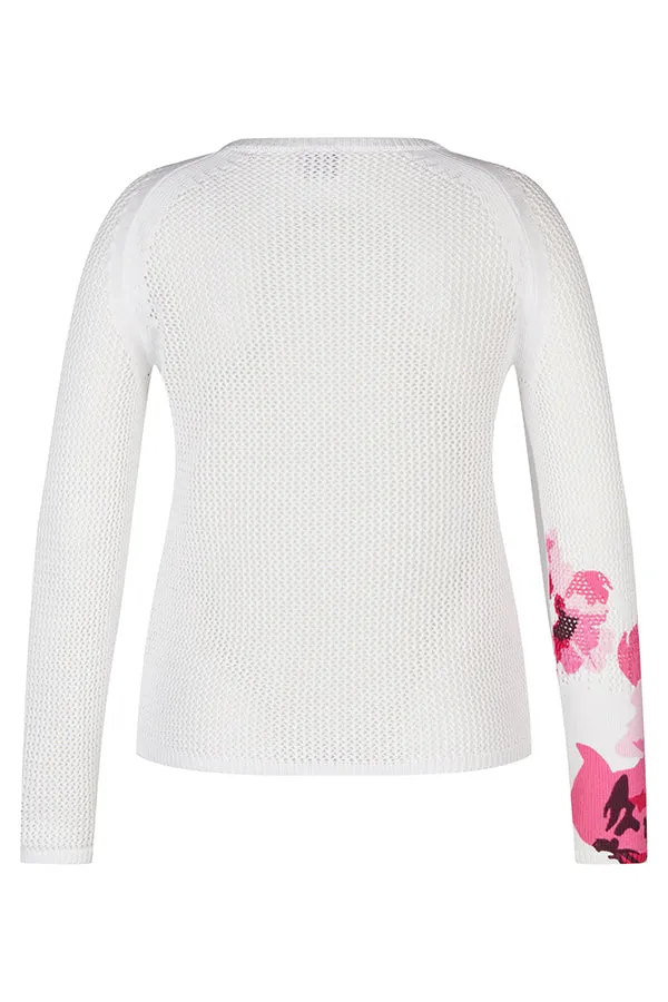 Rabe & LecomteMAGENTA FLORAL PRINT SWEATER