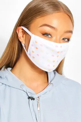 Rainbow Heart Fashion Face Mask