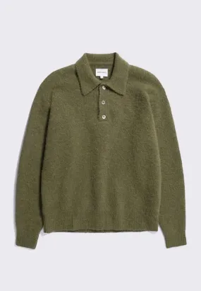 Rasmus Relaxed Brushed Polo - Ivy Green