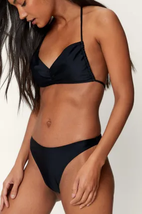 Recycled Ruched Tie Crop Bikini Set