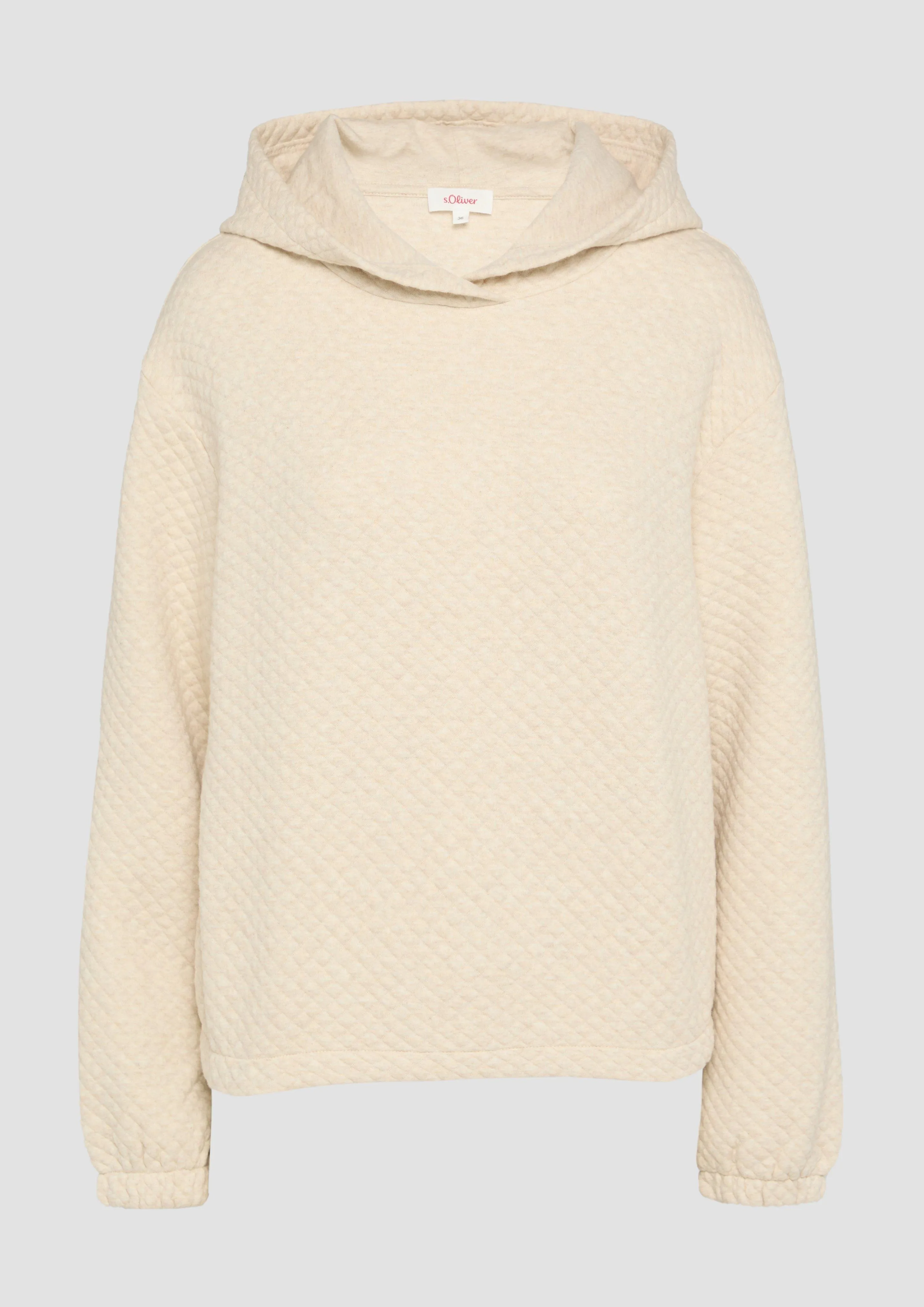 Relaxed-fit hoodie with a waffle texture
